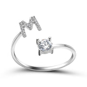Adjustable 26 Initial Letter Ring For Women