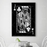 Abstract king queen and jack  decoration poster