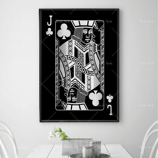 Abstract king queen and jack  decoration poster