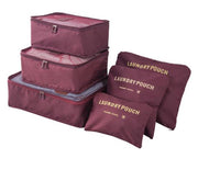 6 PC Portable Travel Luggage Packing Cubes