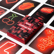 50Pcs Red Neon Aesthetic Pictures for Wall Collage Kits