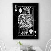 Abstract king queen and jack  decoration poster