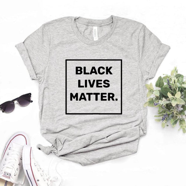 Black Lives Matter square Women Tshirts Cotton Casual Funny t Shirt For Lady  Top Tee Hipster 6 Color