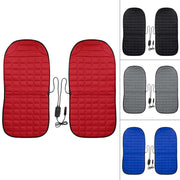2Pcs In 1 Fast Heated & Adjustable Black/Grey/Blue/Red Car Electric Heated Seat Car