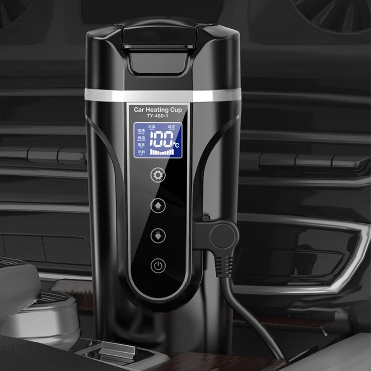 12V 24V Portable Car Heating Cup Stainless Steel Water Warmer Bottle Car Kettle R9CC