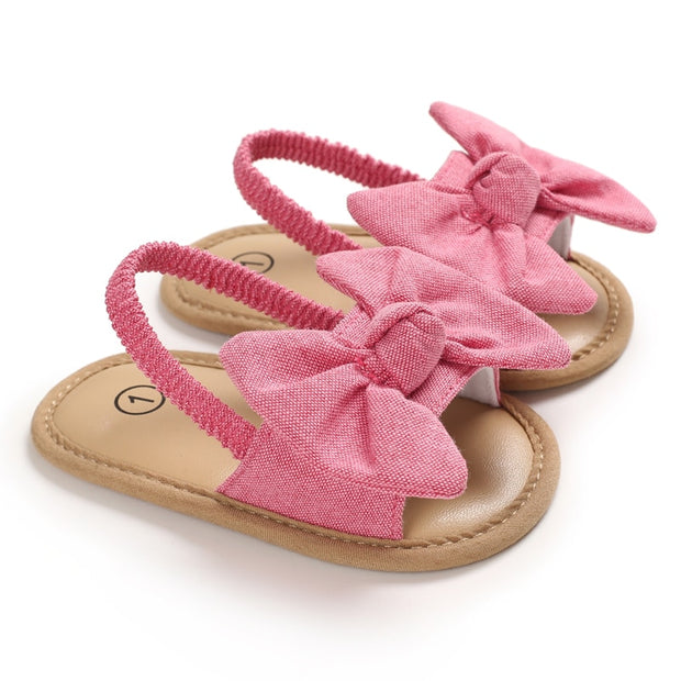 2020 Baby Girls Bow Knot Sandals Cute Summer Soft Sole Flat Princess Shoes Infant Non-Slip First Walkers