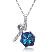 Blue Topaz Sterling Silver Necklace
