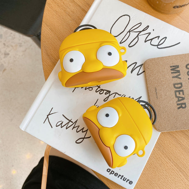 3D Cute Cartoon For Apple AirPods 1 2 Pro Charging Soft silicon Cover Wireless Bluetooth Earphone Case doughnut