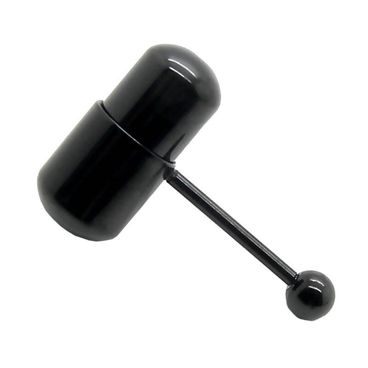 Fashion Women Men Body Piercing Jewelry Colorful Rock Personality Rubber Stainless Barbell Vibrating Tongue Ring 2 Batteries