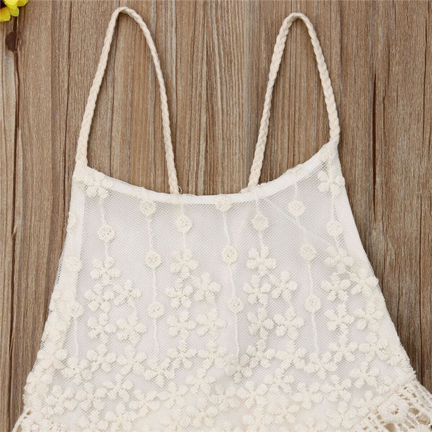 Bodysuits Sleeveless Ruffles Lace Jumpsuit Elegant Infant Girls