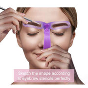 8PCS Eyebrow Shaper Makeup Template Eyebrow Grooming Shaping Stencil Kit