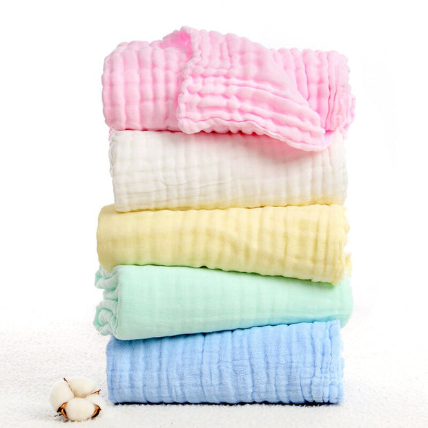 Baby Blankets Organic Muslin Swaddles Blanket for Newborn Cotton Solid Bath Towel