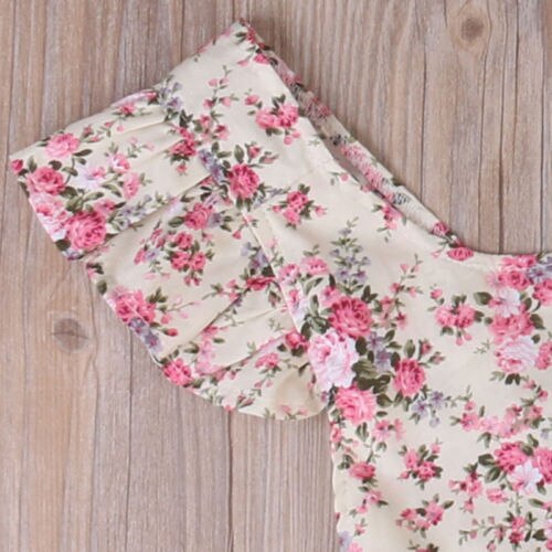 Adorable Infantil Rompers Newborn Baby Girl Floral Romper Summer Flying Jumpsuit Kids Baby Girls Causal Outfit Clothes