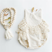 Bodysuits Sleeveless Ruffles Lace Jumpsuit Elegant Infant Girls
