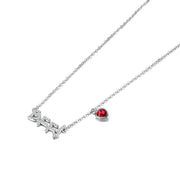 BFF Sterling Silver Necklace with  Crystals