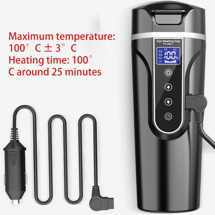 12V 24V Portable Car Heating Cup Stainless Steel Water Warmer Bottle Car Kettle R9CC