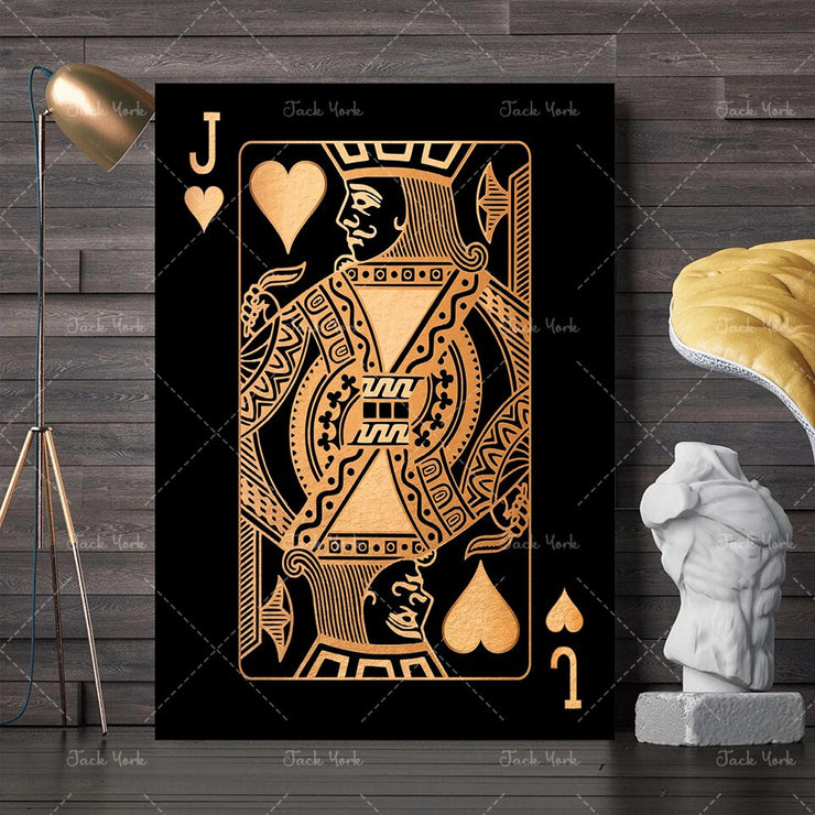 Abstract king queen and jack  decoration poster