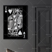 Abstract king queen and jack  decoration poster