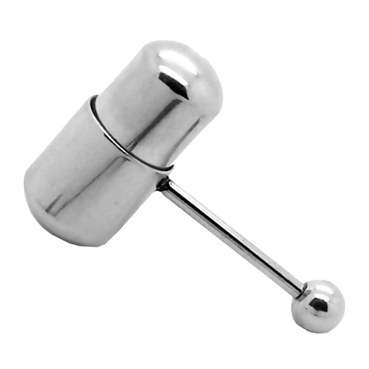 Fashion Women Men Body Piercing Jewelry Colorful Rock Personality Rubber Stainless Barbell Vibrating Tongue Ring 2 Batteries