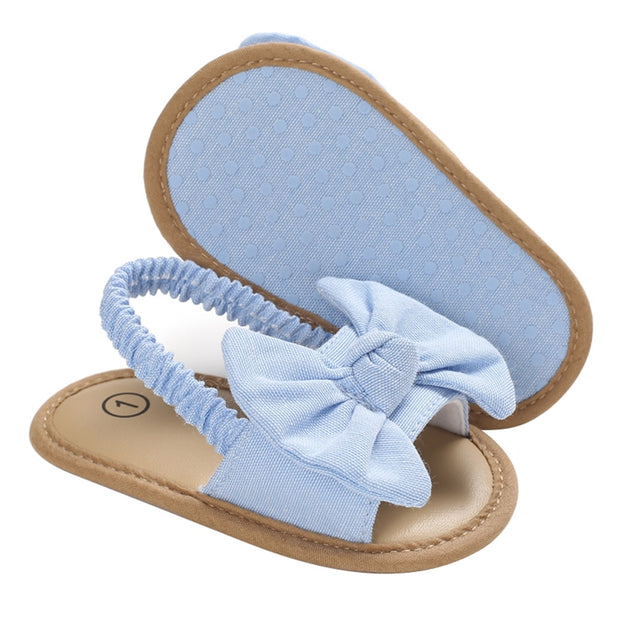 2020 Baby Girls Bow Knot Sandals Cute Summer Soft Sole Flat Princess Shoes Infant Non-Slip First Walkers