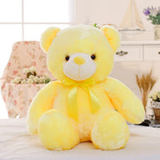 50cm Creative Light Up LED Teddy Bear Stuffed Animals Plush Toy Colorful Glowing Christmas Gift for Kids Pillow
