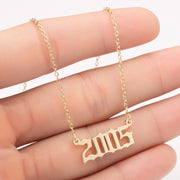Women Personalized Necklace Special Date Year Number
