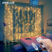 3M LED Curtain Garland on the Window USB String Lights
