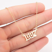 Women Personalized Necklace Special Date Year Number