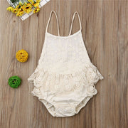 Bodysuits Sleeveless Ruffles Lace Jumpsuit Elegant Infant Girls