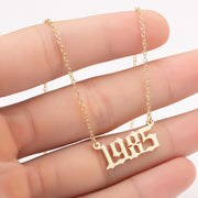 Women Personalized Necklace Special Date Year Number