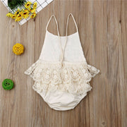 Bodysuits Sleeveless Ruffles Lace Jumpsuit Elegant Infant Girls