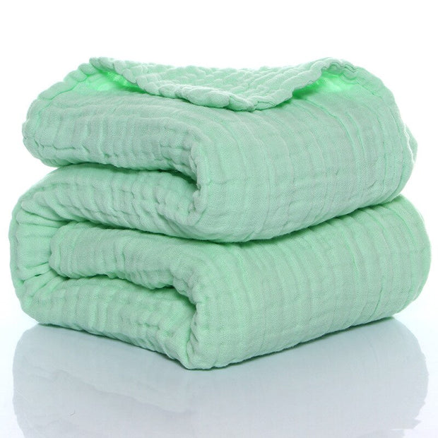 Baby Blankets Organic Muslin Swaddles Blanket for Newborn Cotton Solid Bath Towel