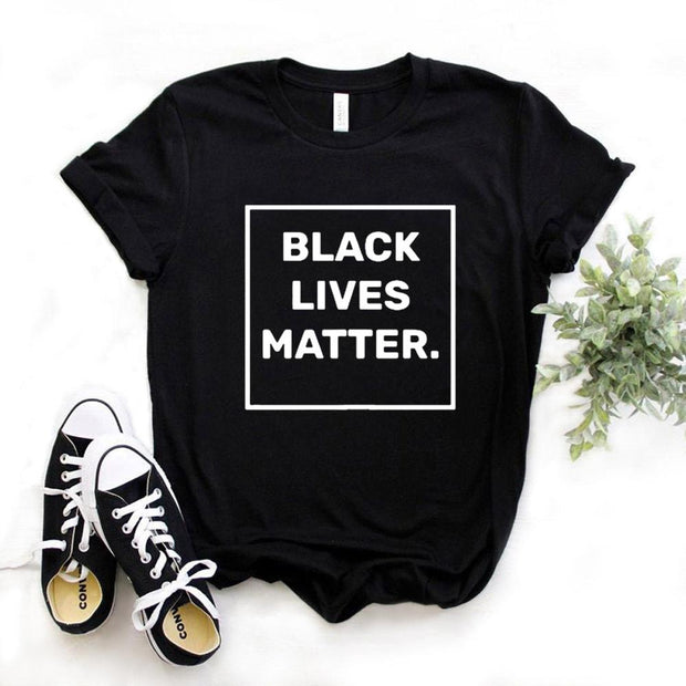Black Lives Matter square Women Tshirts Cotton Casual Funny t Shirt For Lady  Top Tee Hipster 6 Color