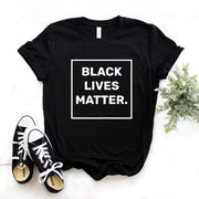 Black Lives Matter square Women Tshirts Cotton Casual Funny t Shirt For Lady  Top Tee Hipster 6 Color