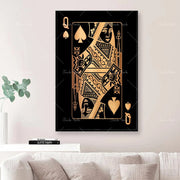 Abstract king queen and jack  decoration poster