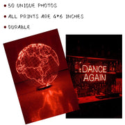 50Pcs Red Neon Aesthetic Pictures for Wall Collage Kits