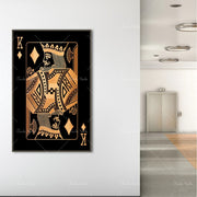 Abstract king queen and jack  decoration poster