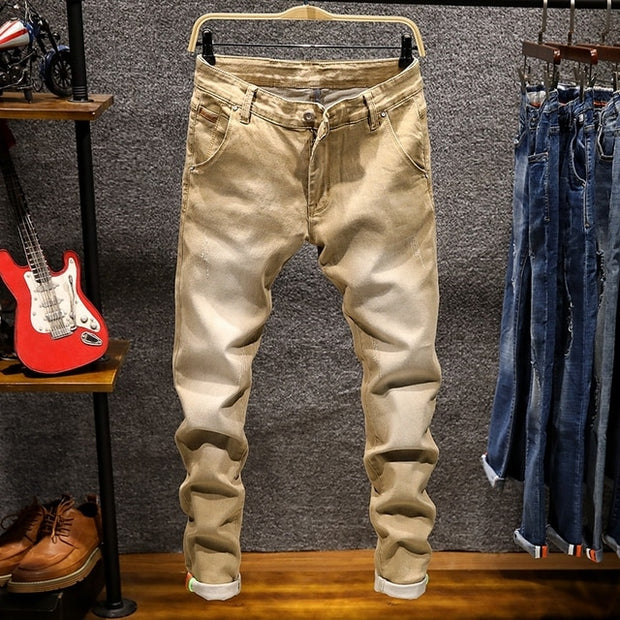 2020 New Fashion Boutique Stretch Casual Mens Jeans / Skinny Jeans Men Straight Mens Denim Jeans / Male Stretch Trouser Pants