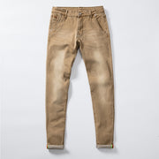 2020 new skinny jeans men's slim-fitting high-quality stretch men's jeans pencil pants blue khaki gray men fashion casual jeans