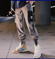 Block Pocket Patchwork Cargo Joggers Men 2021 New Streetwear Hip Hop Letter Print Harem Pants Mens Casual Trousers Sweatpants