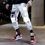Block Pocket Patchwork Cargo Joggers Men 2021 New Streetwear Hip Hop Letter Print Harem Pants Mens Casual Trousers Sweatpants