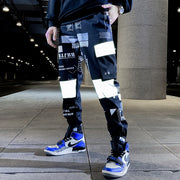 Block Pocket Patchwork Cargo Joggers Men 2021 New Streetwear Hip Hop Letter Print Harem Pants Mens Casual Trousers Sweatpants