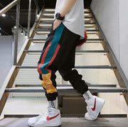 Block Pocket Patchwork Cargo Joggers Men 2021 New Streetwear Hip Hop Letter Print Harem Pants Mens Casual Trousers Sweatpants