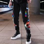 Block Pocket Patchwork Cargo Joggers Men 2021 New Streetwear Hip Hop Letter Print Harem Pants Mens Casual Trousers Sweatpants
