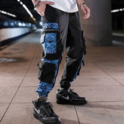 Block Pocket Patchwork Cargo Joggers Men 2021 New Streetwear Hip Hop Letter Print Harem Pants Mens Casual Trousers Sweatpants