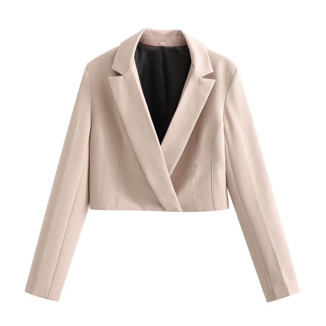 2021 Two piece set Women suits Cropped Blazer and Mini Skirt Elegant High Fashion Chic Lady 2 piece set Women blazer set