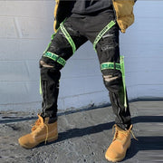 Fall Men's Jeans 2021 Skinny Slim Straight Pants New Fashion Black Youth Street Pants Trend Ripped Cargo Pants White Summer