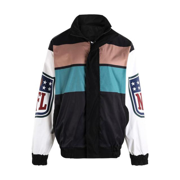 Fashion Print Baseball College Jacket Couple Bomber Unisex Racer Jacket Varsity Hiphop Streetwear Coats New 2021