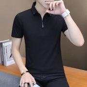 2021 summer casual polo shirt men short sleeve turn down collar slim fit sold color polo shirt for men plus size