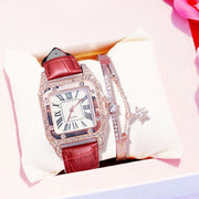 2022 Women Watches Bracelet set Starry Sky Ladies Bracelet Watch Casual Leather Quartz Wristwatch Clock Relogio Feminino